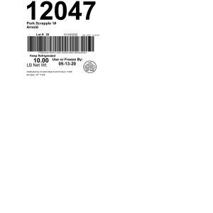 Pork Scrapple 1# Arnold