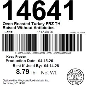 Oven Roasted Turkey FRZ TH Raised Without Antibiotics