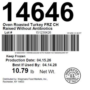 Oven Roasted Turkey FRZ CH Raised Without Antibiotics
