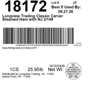 Longview Trading Classic Carver Steamed Ham with NJ 2/14#