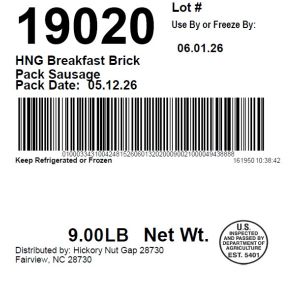 HNG Breakfast Brick Pack Sausage