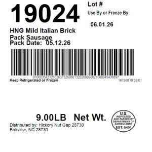HNG Mild Italian Brick Pack Sausage