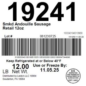 Smkd Andouille Sausage Retail 12oz