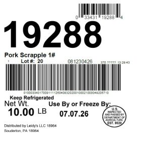 Pork Scrapple 1#