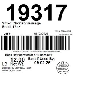 Smkd Chorizo Sausage Retail 12oz
