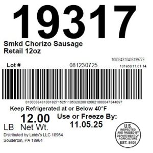 Smkd Chorizo Sausage Retail 12oz