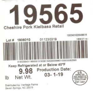 Cheshire Pork Kielbasa Retail