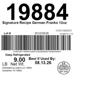 Signature Recipe German Franks 12oz