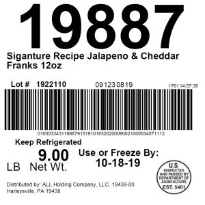 Signature Recipe Jalapeno & Cheddar Franks 12oz