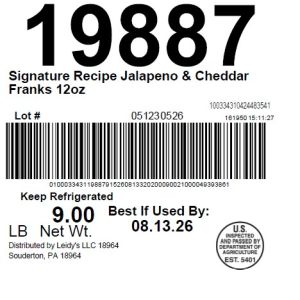 Signature Recipe Jalapeno & Cheddar Franks 12oz