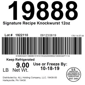 Signature Recipe Knockwurst 12oz