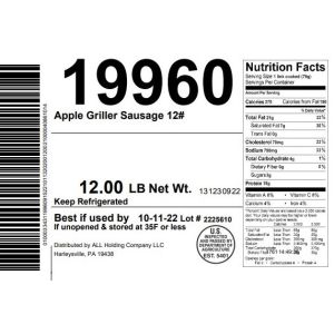 Apple Griller Sausage 16oz
