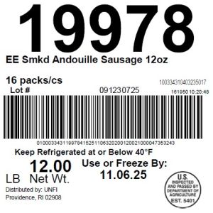 EE Smkd Andouille Sausage 12oz