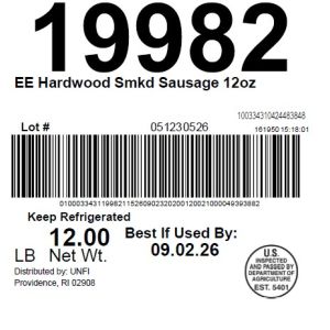 EE Hardwood Smkd Sausage 12oz
