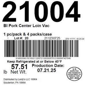 BI Pork Center Loin Vac