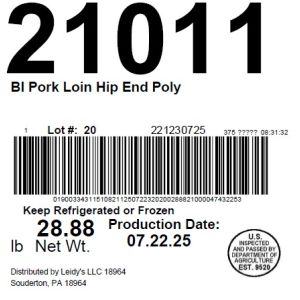 BI Pork Loin Hip End Poly