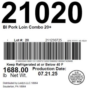 BI Pork Loin Combo 20+