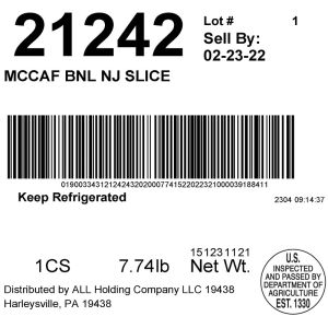 MCCAF BNL NJ SLICE 10oz Slice