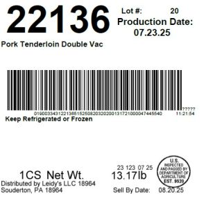 Pork Tenderloin Double Vac