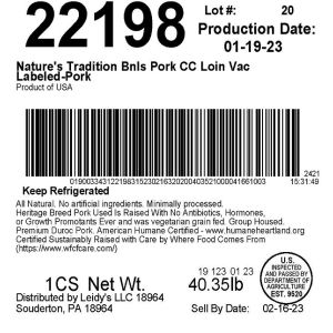 Nature's Tradition Bnls Pork CC Loin Vac Labeled-Pork