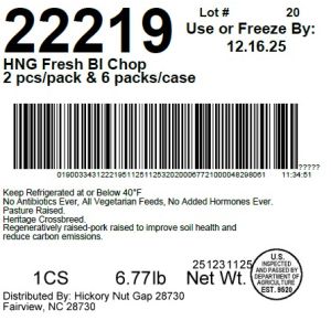 HNG Fresh BI Chop 2 pcs/pack & 6 packs/case