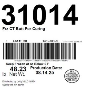 Frz CT Butt For Curing
