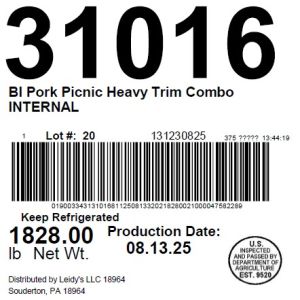 BI Pork Picnic Heavy Trim Combo INTERNAL