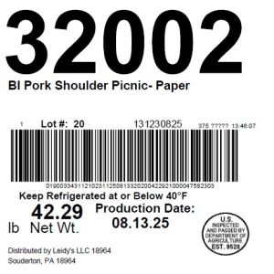 BI Pork Shoulder Picnic- Paper
