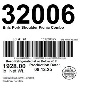 Bnls Pork Shoulder Picnic Combo