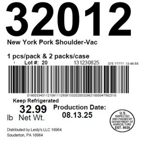 New York Pork Shoulder-Vac