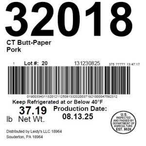 CT Butt-Paper Pork