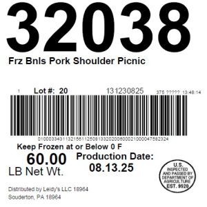 Frz Bnls Pork Shoulder Picnic