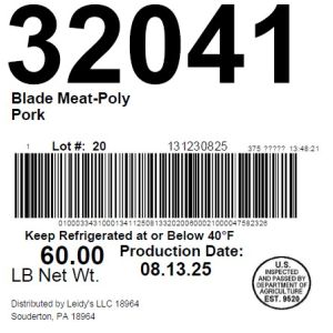 Blade Meat-Poly Pork