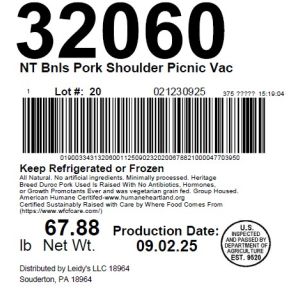 NT Bnls Pork Shoulder Picnic Vac
