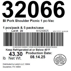 BI Pork Shoulder Picnic 1 pc-Vac