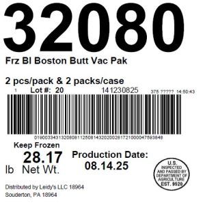 Frz BI Boston Butt Vac Pak