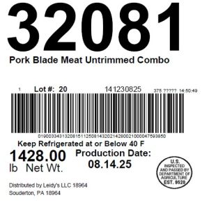 Pork Blade Meat Untrimmed Combo