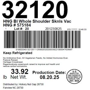 HNG BI Whole Shoulder Sknls Vac HNG # 575184