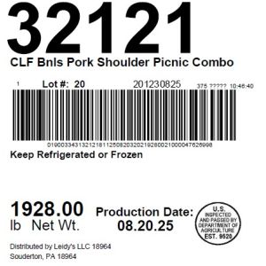 CLF Bnls Pork Shoulder Picnic Combo