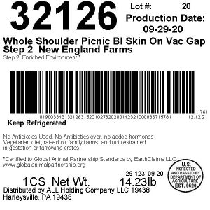 Whole Shoulder Picnic BI Skin On Vac Gap Step 2  New England Farms