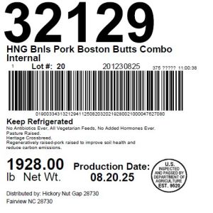 HNG Bnls Pork Boston Butts Combo Internal