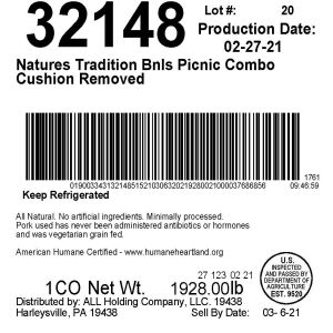 NT Bnls Pork Shoulder Picnic Combo Cushion Removed