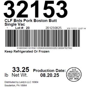 CLF Bnls Pork Boston Butt Single Vac