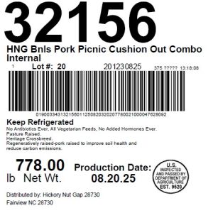 HNG Bnls Pork Picnic Cushion Out Combo Internal