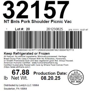 NT Bnls Pork Shoulder Picnic Vac