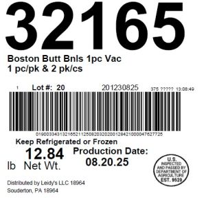 Boston Butt Bnls 1pc Vac 1 pc/pk & 2 pk/cs