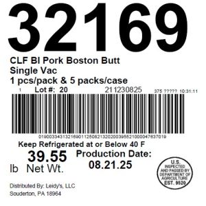 CLF BI Pork Boston Butt Single Vac