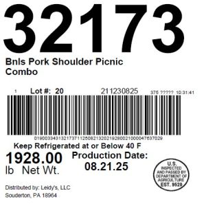Bnls Pork Shoulder Picnic Combo