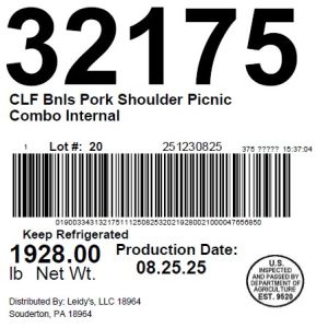 CLF Bnls Pork Shoulder Picnic Combo Internal