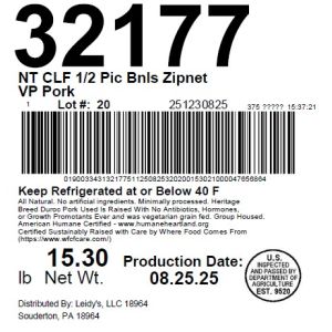 NT CLF 1/2 Pic Bnls Zipnet VP Pork